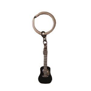 Black Guitar Keychain